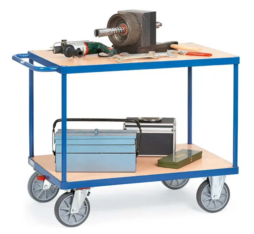 Carro de mesa resistente Fetra, superficie de carga de 850 x 500 mm - 500 kg