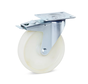 Rueda giratoria de nylon frenada con placa superior -125mm - 200kg