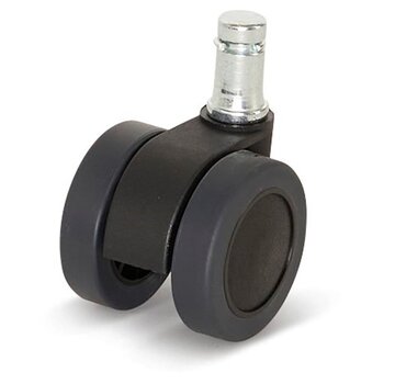 Rueda para muebles Premium, 42mm, PU con pasador 11x20mm