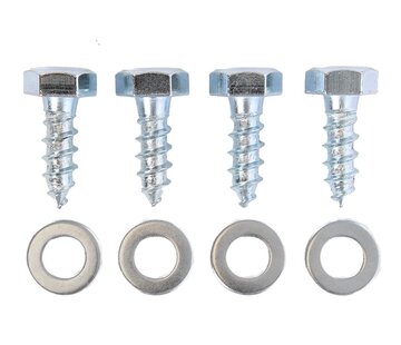 MESO Juego de montaje M10 - 4x Tornillo roscado para madera - 4x Arandela