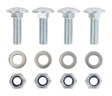 MESO Kit de montaje M10 - 4x Tornillo de seguridad - 4x Tuerca - 4x Arandela