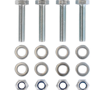 MESO Kit de montaje M6 - 4 tornillos hexagonales - 4 tuercas - 8 arandelas