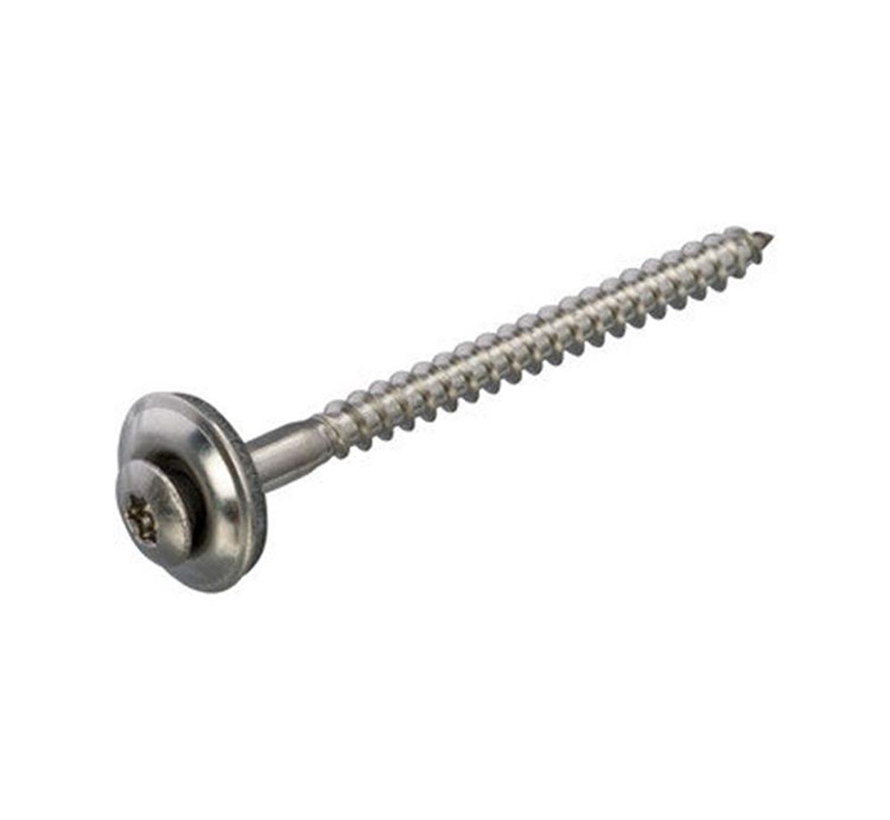 Techos y fachadas - Tornillos Torx 20 con arandela EPDM - 4,5 x 25mm - acero inoxidable - Tablero parcial (200 piezas)