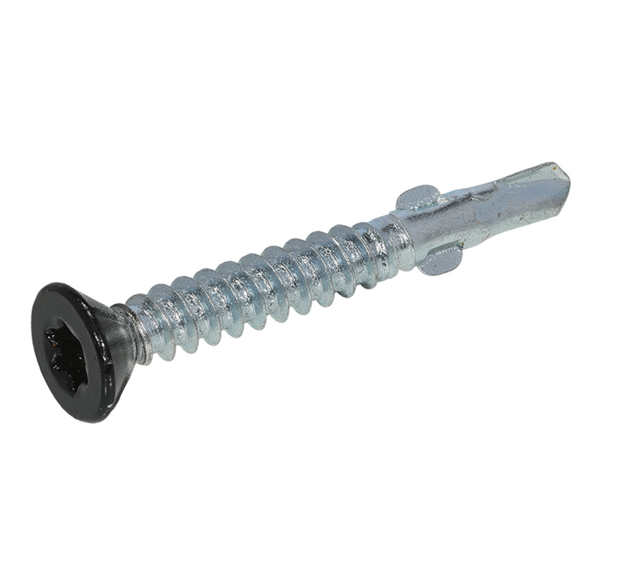 Proftec - Tornillos Wingtooth/Poortframe - Torx 20 - 4.2x32mm - Galvanizado - Cabeza marrón (100 piezas)