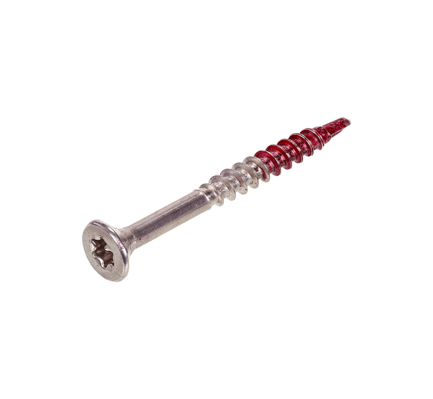 Rotadrill - Tornillos para madera dura - Torx 20 cabeza plana - 4 x 50mm - Rosca parcial - SS-410 (200 piezas)