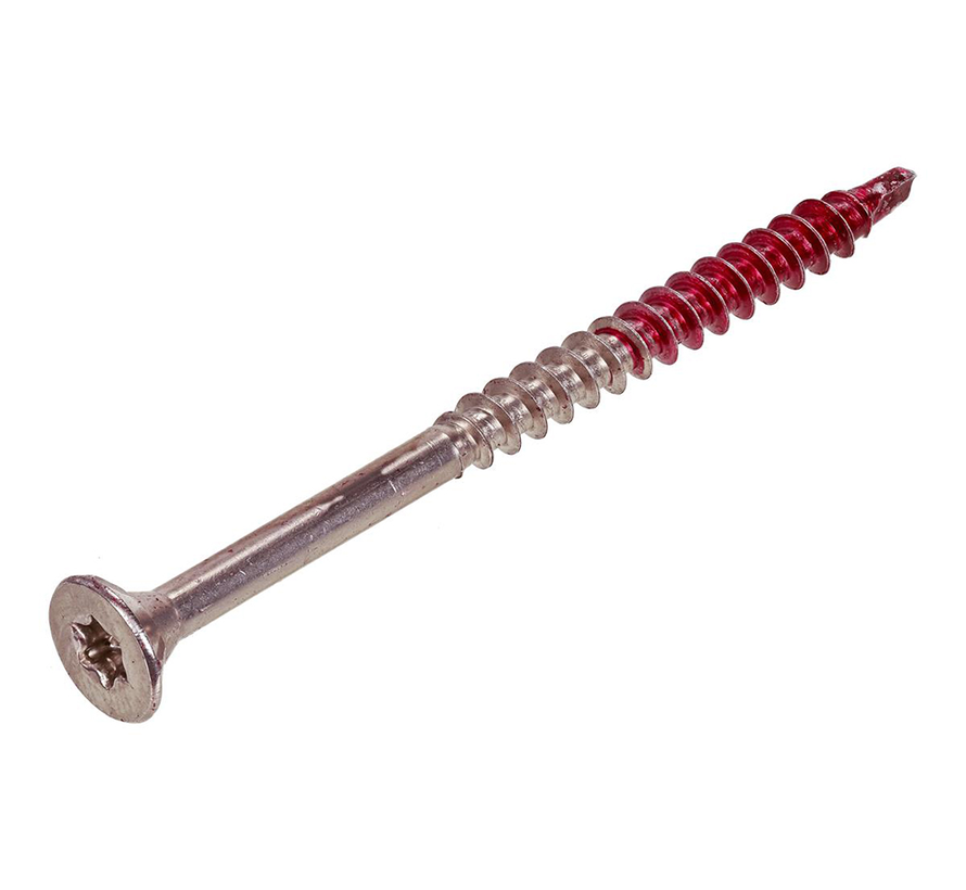 Rotadrill - Tornillos para madera dura - Torx 25 cabeza plana - 5 x 80mm - Rosca parcial - SS-410 (100 piezas)