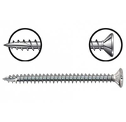 Pozidrive1 Tornillos para aglomerado punta cortante - 3,5x16mm - Rosca maciza - Zincado (200 piezas)
