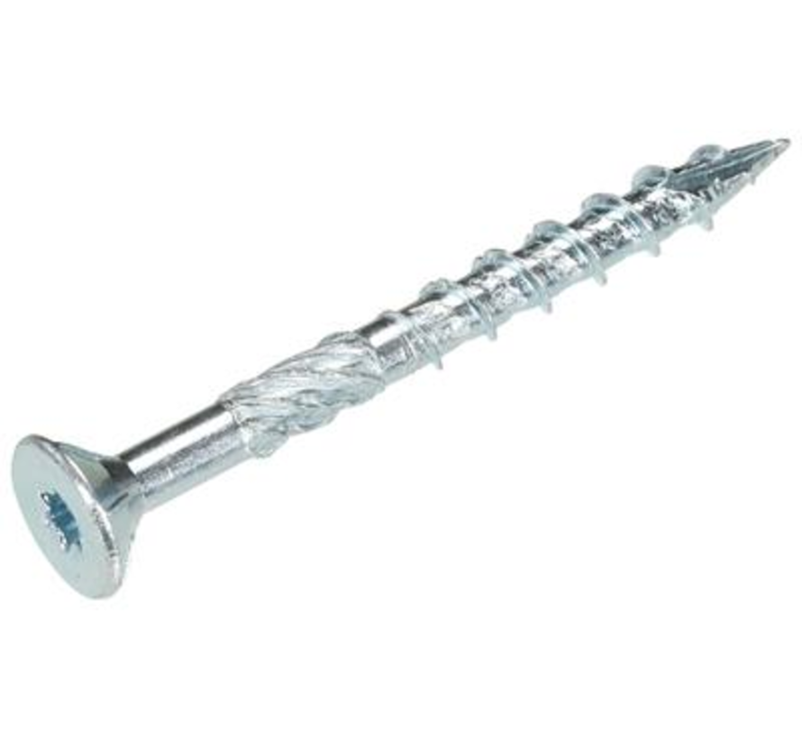 Woodies - tornillos Ultimate - Torx 30 cabeza plana - 6 x 70mm - Parte roscada - Zincado (200 piezas)