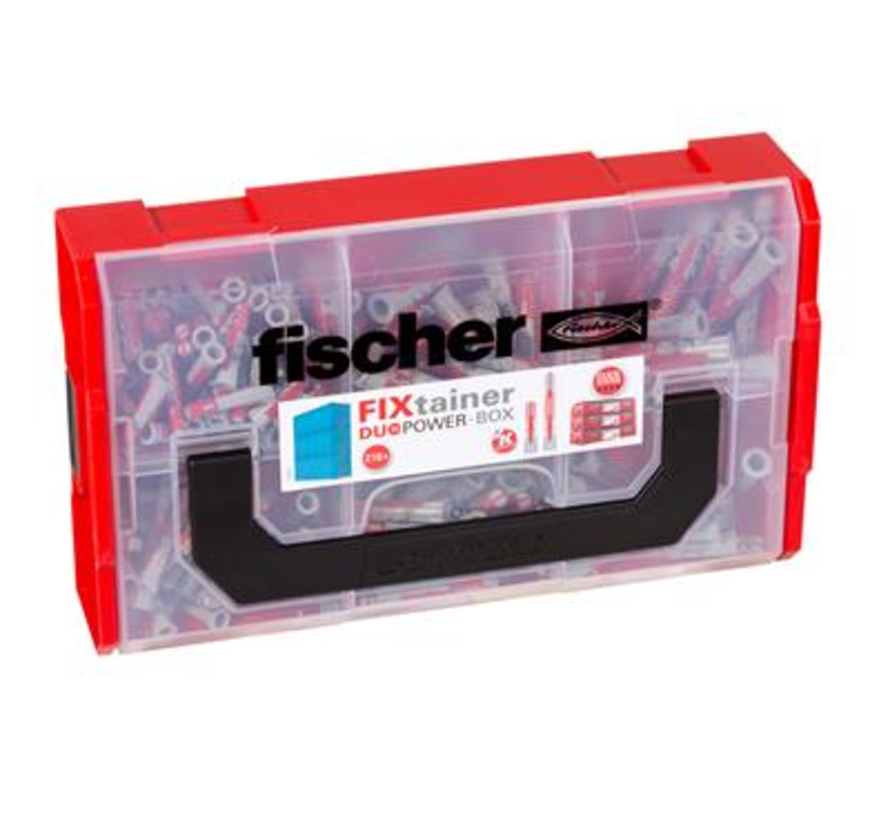 Fischer - FIXtainer - DuoPower - Tapones cortos y largos - Caja - 210 piezas