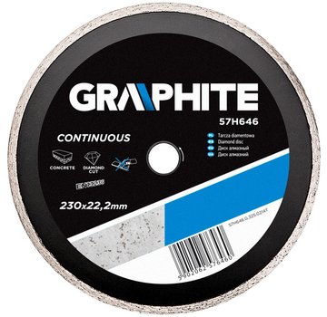 GRAPHITE Graphite - Continuo - Disco diamantado - 230x22.2x6.0x2.7mm