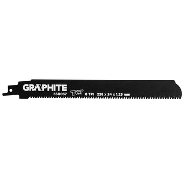 GRAPHITE Graphite - Hojas de sierra de sable - 8 TPI - 228x24x1.25mm (2 piezas)