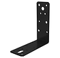 Anclaje de esquina - Plano - 125x125x46x2,5 - Negro