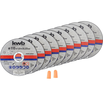 KWB Kwb - Juego de discos de corte - 125x1,0x22,23mm (10 piezas)