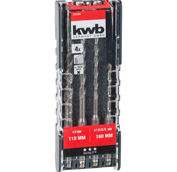 KWB Kwb - Juego de brocas para martillo SDS Plus - 4 piezas