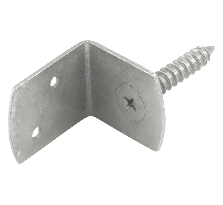 Soporte en L con tornillo - acero inoxidable (1 pieza)