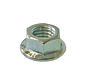 Hoenderdaal Fasteners - Tuercas con reborde - M10 - DIN6923 - Zincadas - Clase 8 (50 piezas)
