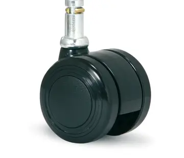 MESO Rueda para muebles 50mm PU doble blanda con pasador 11x23mm