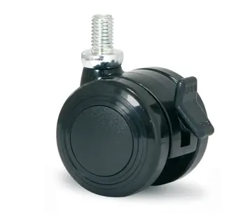 MESO Ruedas para muebles 50mm PU doble perno blando M10 con freno