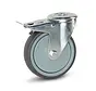 Dispositivos rueda giratoria con freno con agujero central - 125mm - 130kg