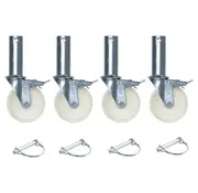 MESO Juego de 4 ruedas de nailon para andamios - 125 mm - 120 kg