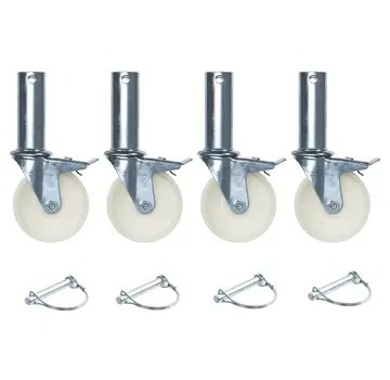 MESO Juego de 4 ruedas de nailon para andamios - 125 mm - 120 kg