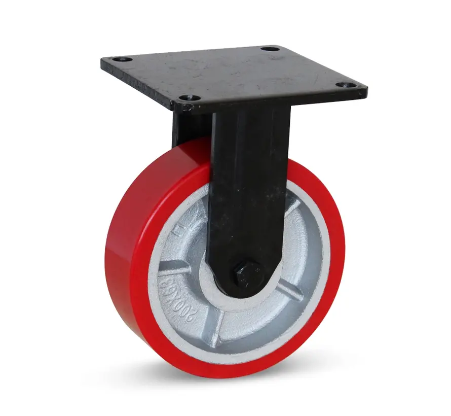 Ruedas fijas extra pesadas PU - 200mm - 1400kg
