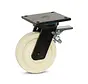 Rueda giratoria de nylon extra resistente frenada con placa superior - 200mm - 1.300kg