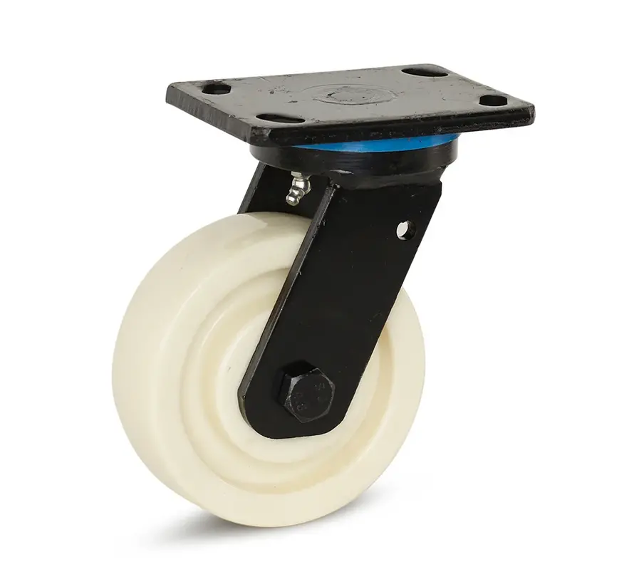Rueda giratoria de nylon extra resistente con placa superior - 150mm - 1.000kg