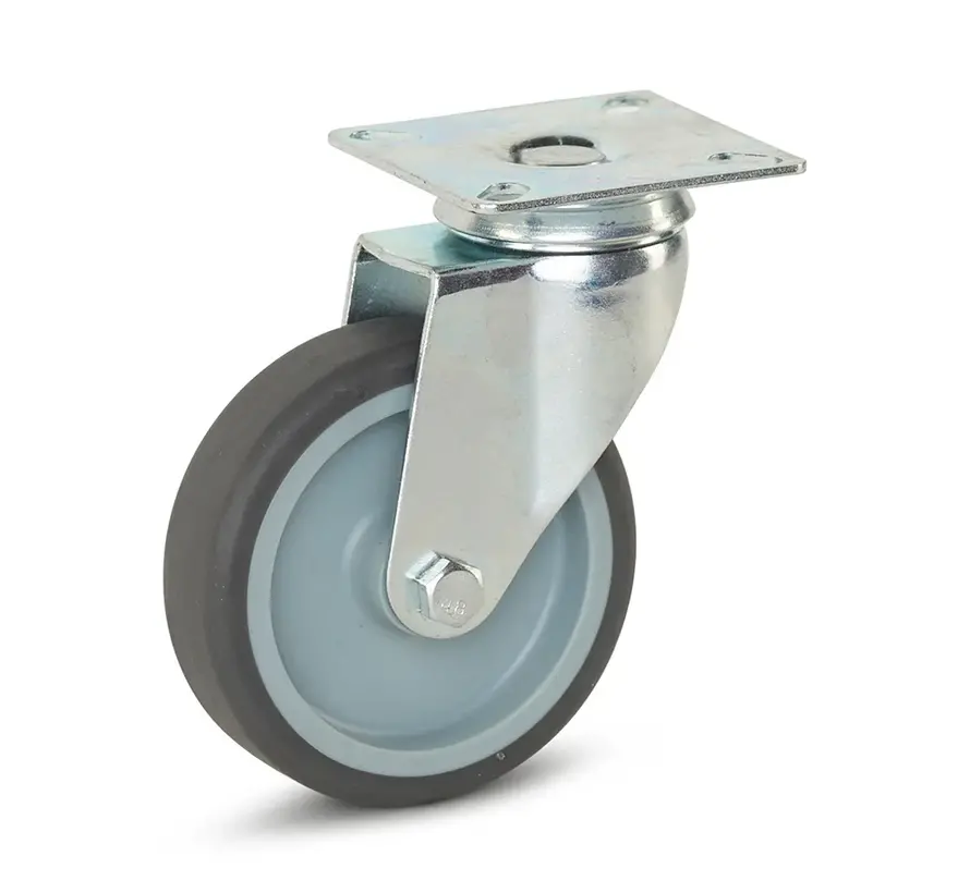 Rueda para muebles con placa superior - 100mm - 90kg