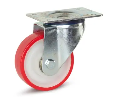 MESO Rueda giratoria PU con placa superior - 125mm - 270kg
