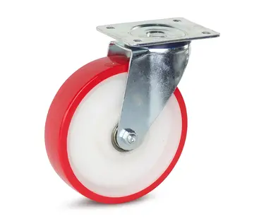 MESO Rueda giratoria PU con placa superior - 200mm - 400kg