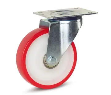 MESO Rueda giratoria PU con placa superior - 160mm - 330kg