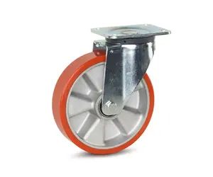Rueda De Acero Giratoria 8 X 3 Pulgadas - Alta Resistencia, Tipo 5380S-A1-SS, Para Carritos O Equipo
