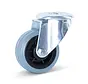 Rueda giratoria de goma  gris, 80 mm - 60 kg - sin rayas