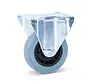 Rueda fija de goma gris 100 mm - 75 kg - sin rayas
