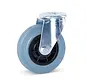Rueda giratoria de goma  gris, 125 mm - 120 kg - sin rayas