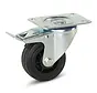 Rueda giratoria de goma frenada con placa superior - 80mm - 60kg