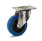 Rueda giratoria de goma elástica de acero inoxidable con placa superior - 100mm - 100kg