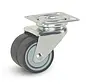 Rueda doble giratoria con placa superior - 50mm - 90kg