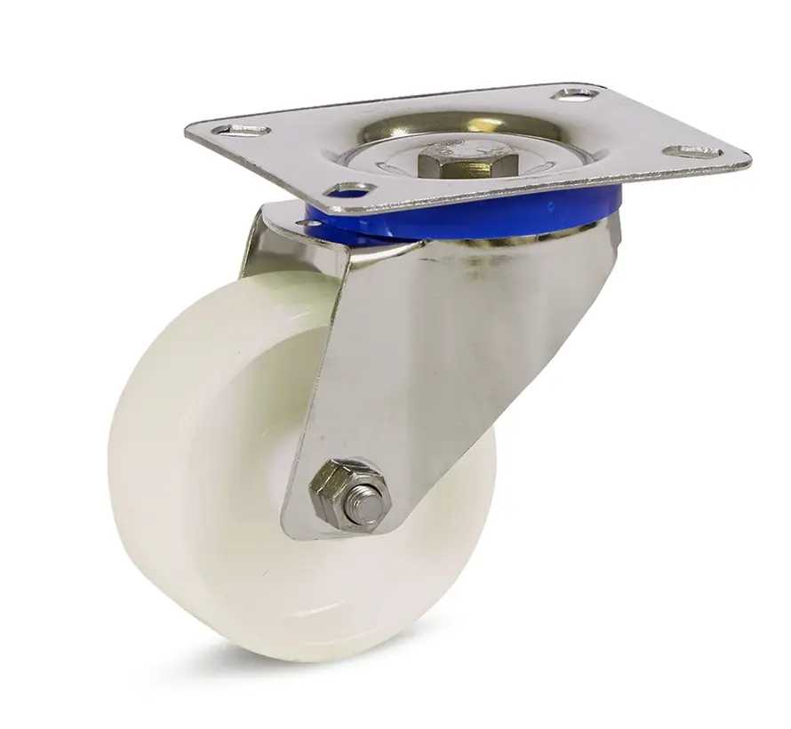 Rueda giratoria de acero inoxidable con placa superior - 80mm - 120kg - A
