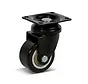 Rueda giratoria PU con placa superior - 50mm - 120kg