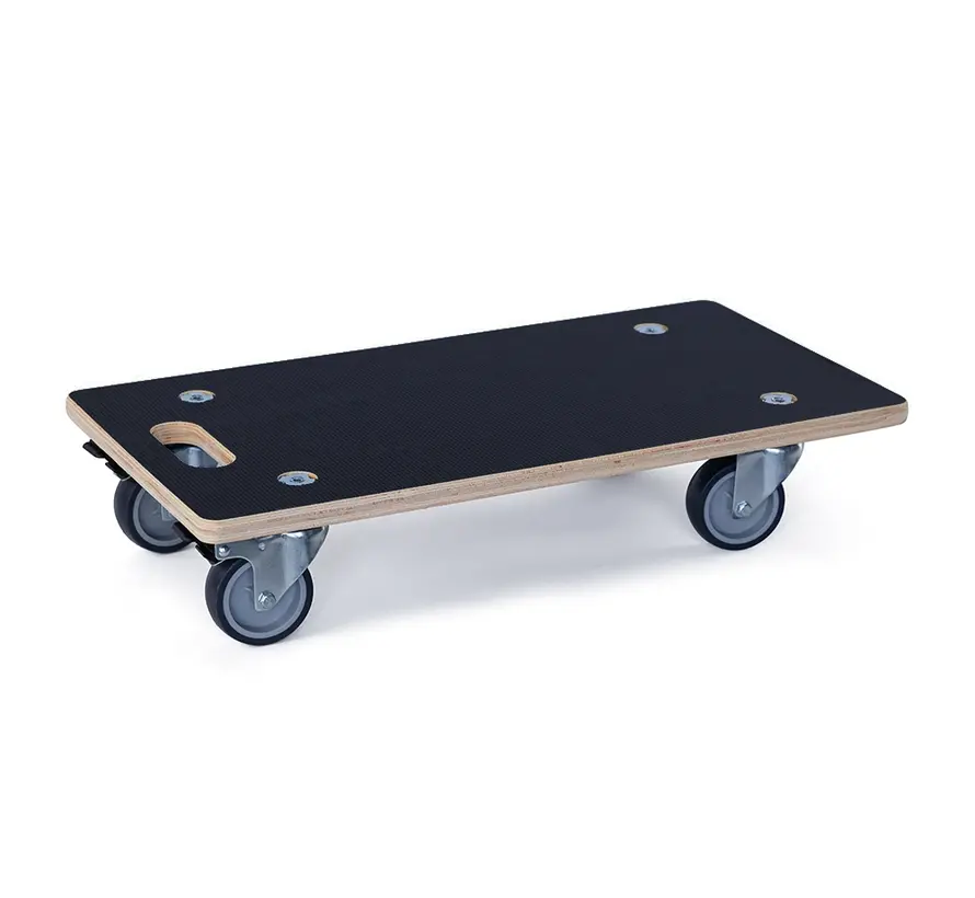 MESO Carro para muebles - Rectangular - Frenado - Rueda de goma TPR - Max 250kg