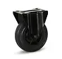 Rueda fija de caucho negro - 125mm - 150kg