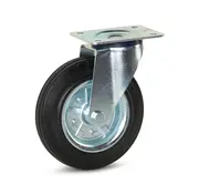 MESO Rueda giratoria de goma con placa superior - 200mm - 250kg