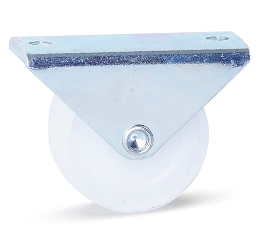 Rueda fija pequeña blanca - 40mm - 40kg