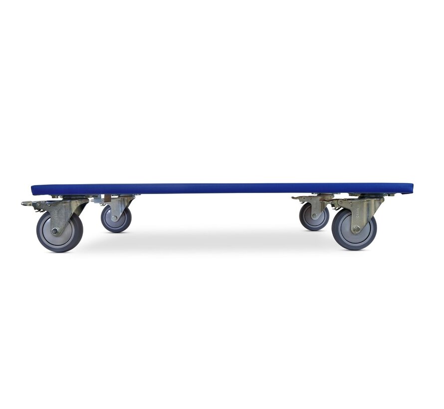 Rodillo para muebles 4 x frenado - rueda TPR - 800mm x 600mm - 350kg