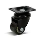 Rueda giratoria PU con placa superior - 35mm - 100kg