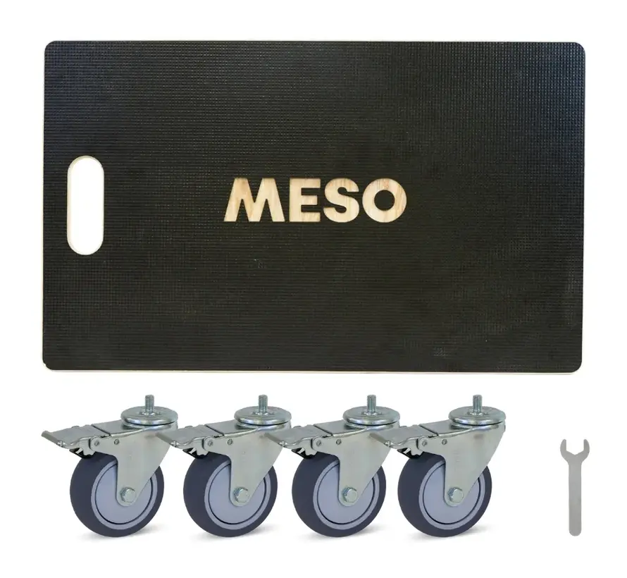 Rodillo para muebles 4x frenado - rueda TPR - 575mm x 350mm - 350kg