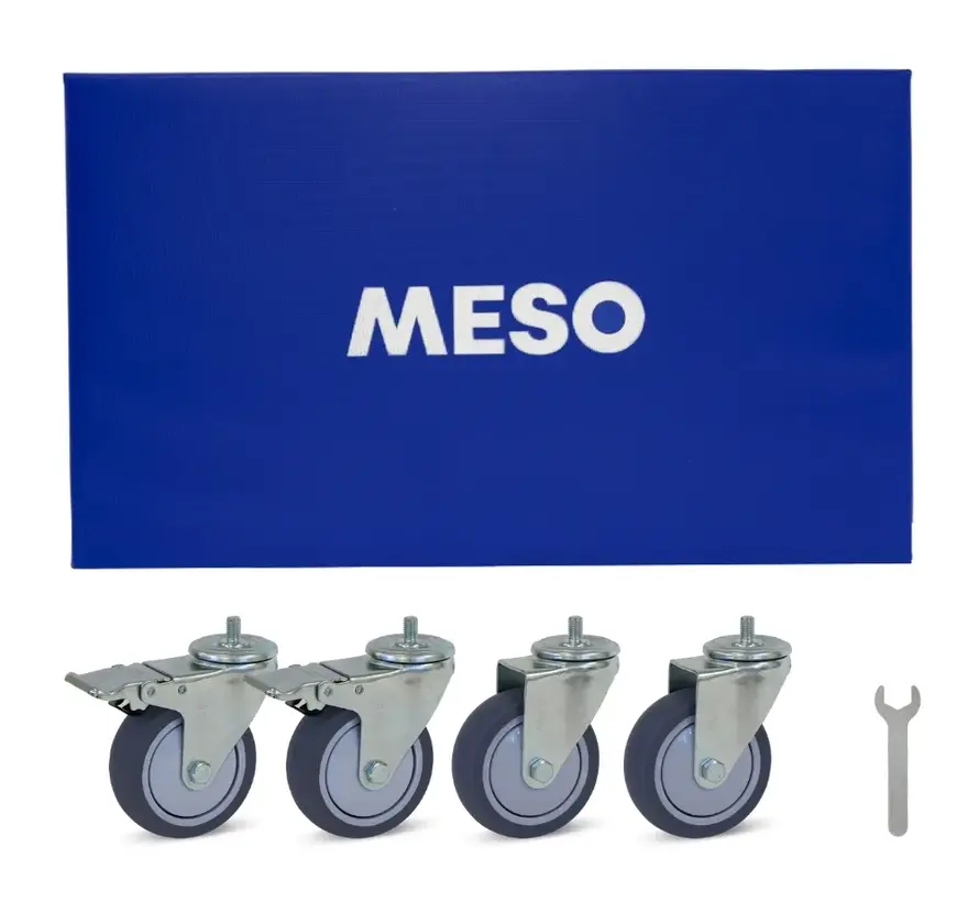 Rodillo para muebles 2 x frenado - rueda TPR - 600mm x 350mm - 350kg