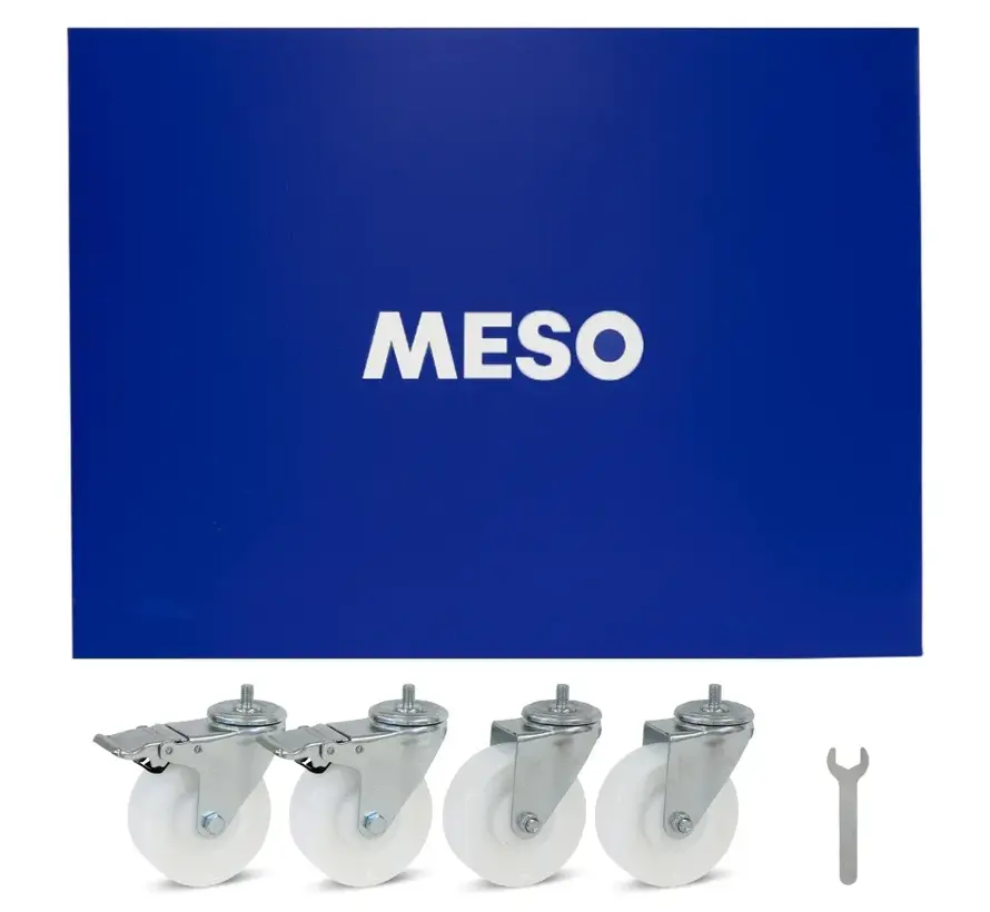 Rodillo para muebles 2 x frenado - Rueda de nylon - 800mm x 600mm - 400kg